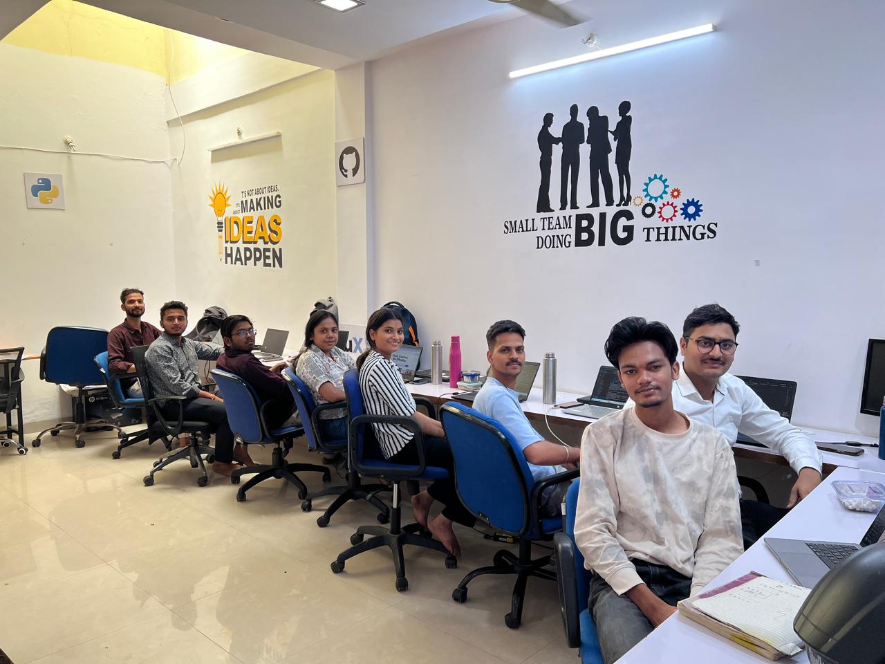 UltraXpert Technologies team at work in the Indore office